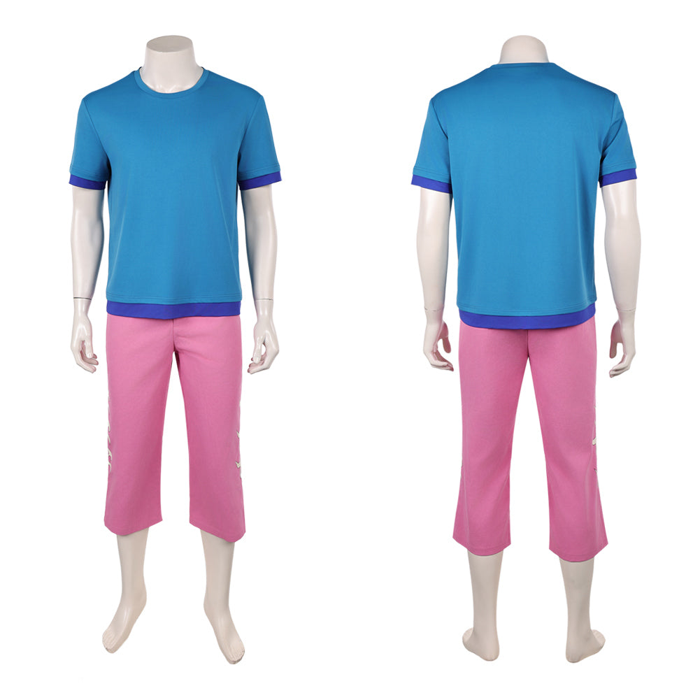 Cosplay Costume Zoro One Piece Live Action 2(2026) TV Cosplay Tenue Bleue et Rose Homme