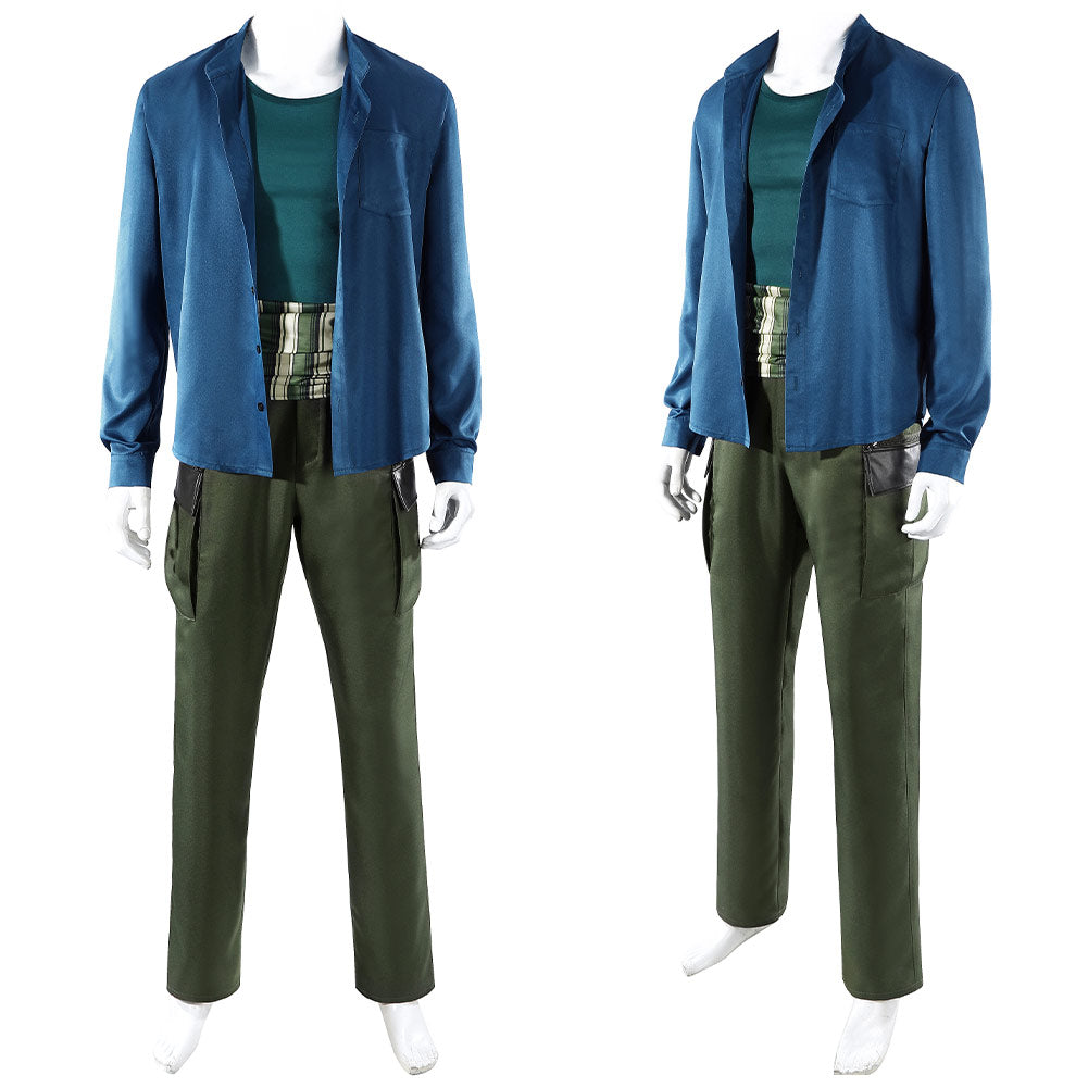 Cosplay Costume Zorro One Piece Live Action 2(2026) TV Cosplay Tenue Bleue Homme
