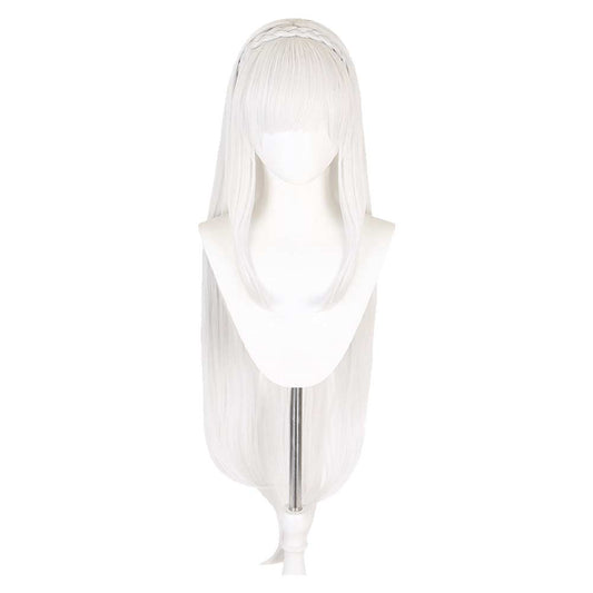 Cosplay Perruque Emilia RE0(2026) Anime Perruque Blanche Femme