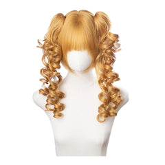 Cosplay Perruque Kitty Juno Overwatch Jeu Perruque Jaune Femme