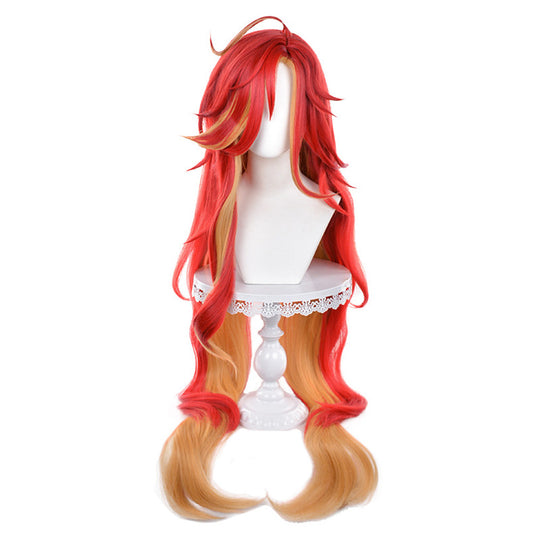Cosplay Perruque Mavuika Genshin Impact Jeu Perruque Rouge Femme