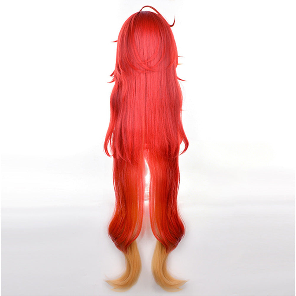 Cosplay Perruque Mavuika Genshin Impact Jeu Perruque Rouge Femme