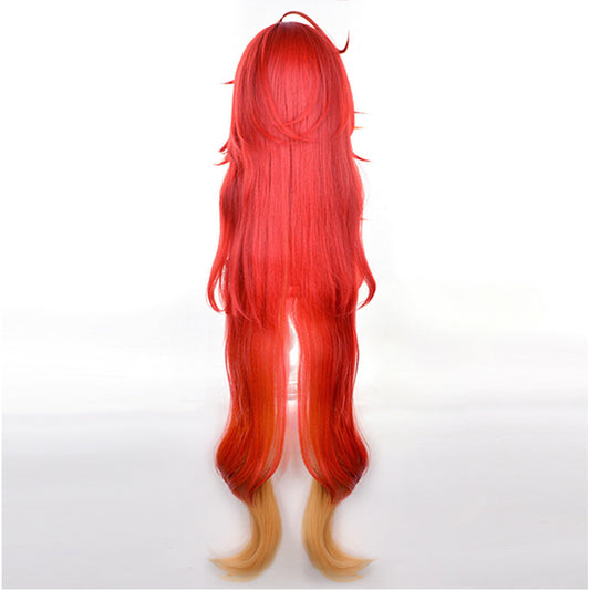 Cosplay Perruque Mavuika Genshin Impact Jeu Perruque Rouge Femme