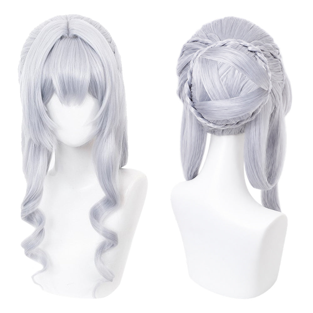 Cosplay Perruque The Tsaritsa Genshin Impact Jeu Perruque Argentée Femme