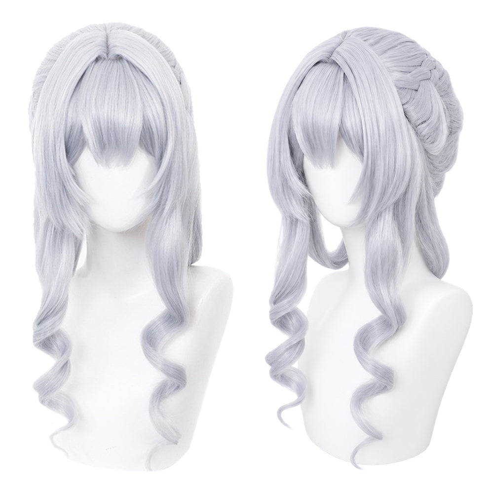Cosplay Perruque The Tsaritsa Genshin Impact Jeu Perruque Argentée Femme