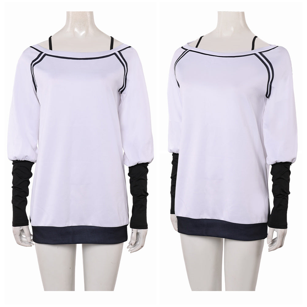 Dandadan Saison 2 (2025) Momo Ayase Haut Blanche et Noire Cosplay Costume