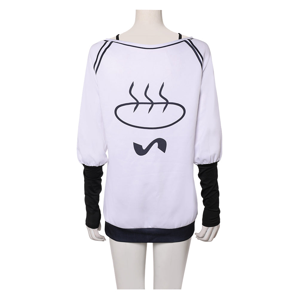 Dandadan Saison 2 (2025) Momo Ayase Haut Blanche et Noire Cosplay Costume