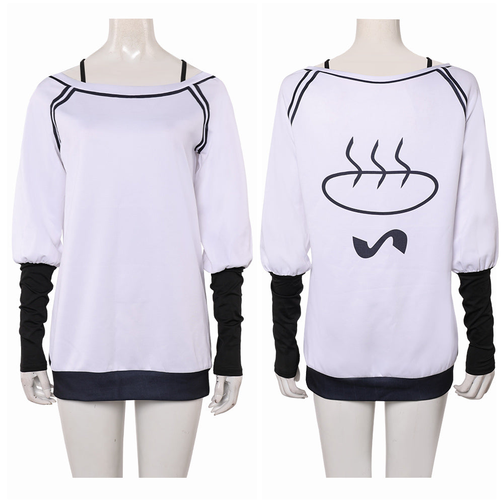 Dandadan Saison 2 (2025) Momo Ayase Haut Blanche et Noire Cosplay Costume