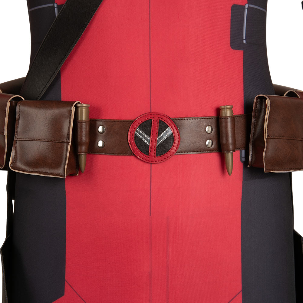 Deadpool & Wolverine(2024) Deadpool Wade Wilson Combinaison Rouge Cosplay Costume Ver.2