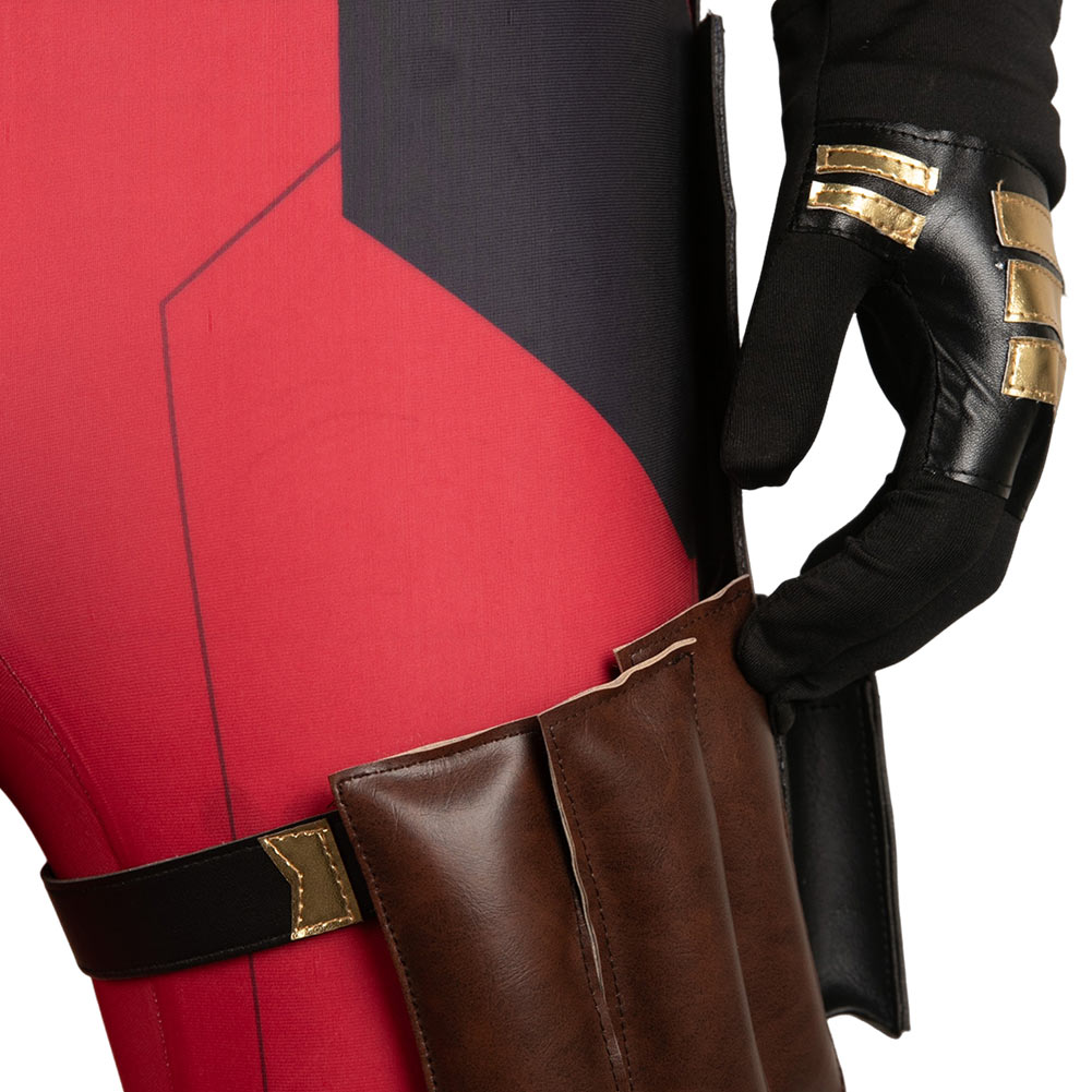 Deadpool & Wolverine(2024) Deadpool Wade Wilson Combinaison Rouge Cosplay Costume Ver.2