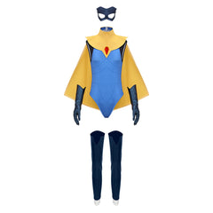Dispatch Blazer Tenue Jaune et Bleue avec Masque pour Yeux Cosplay Costume