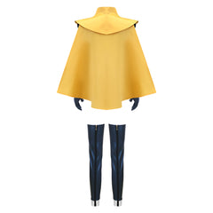 Dispatch Blazer Tenue Jaune et Bleue avec Masque pour Yeux Cosplay Costume