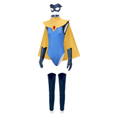 Dispatch Blazer Tenue Jaune et Bleue avec Masque pour Yeux Cosplay Costume