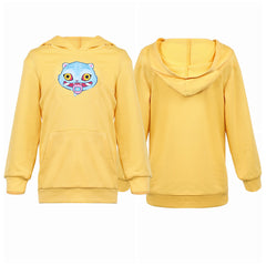 Enfant KPop Demon Hunters(2025) Huntrix Zoey Sweat-shirt à Capuche Jaune Cosplay Costume