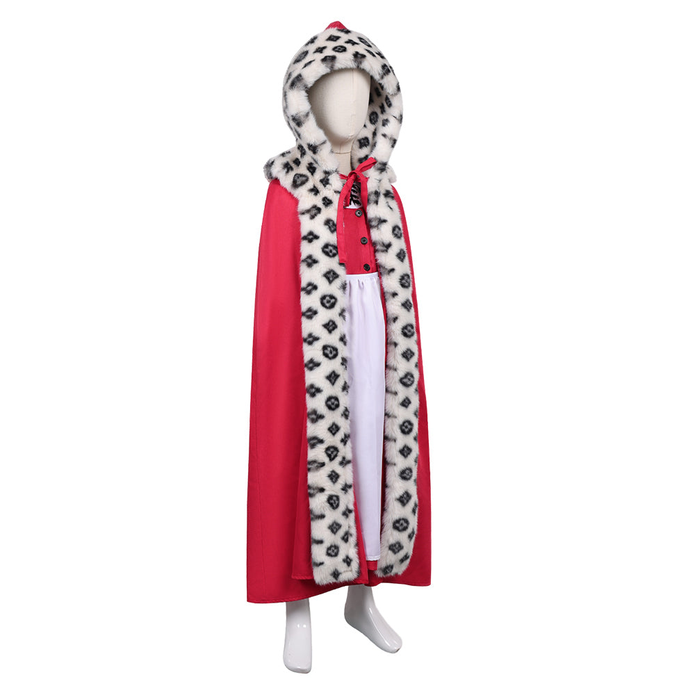 Enfant La Reine des Neiges 1967 Gerda Tenue Rouge Cosplay Costume
