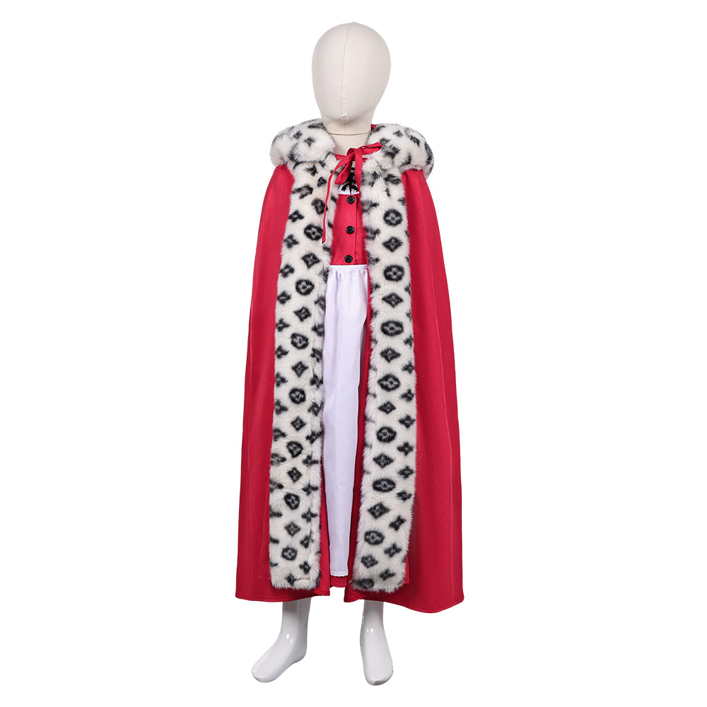 Enfant La Reine des Neiges 1967 Gerda Tenue Rouge Cosplay Costume