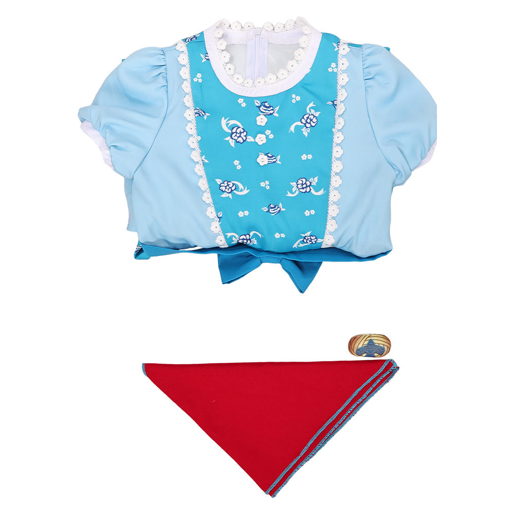 Enfant Stranger Things Saison 5 Holly Wheeler Robe Bleue Cosplay Costume