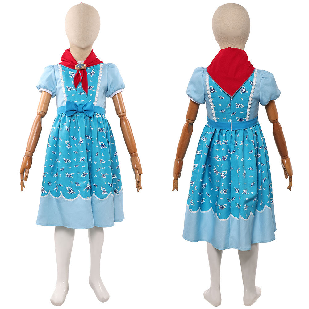 Enfant Stranger Things Saison 5 Holly Wheeler Robe Bleue Cosplay Costume