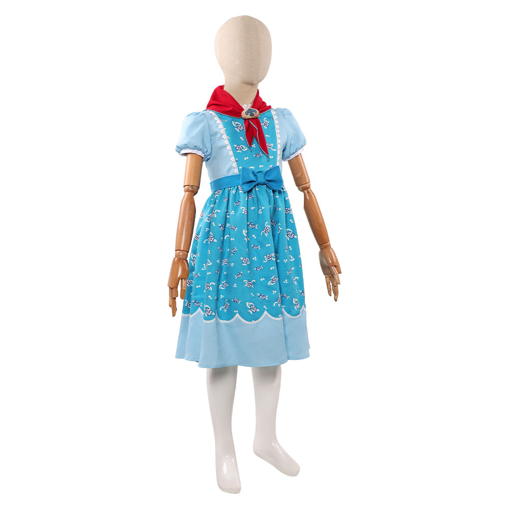 Enfant Stranger Things Saison 5 Holly Wheeler Robe Bleue Cosplay Costume