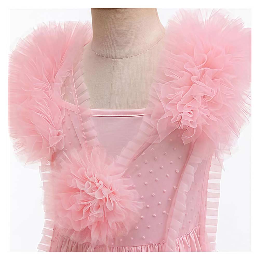 Enfant Wicked Glinda Robe Rose+Accessoires Cosplay Costume
