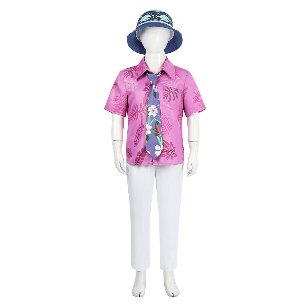 Enfant Zootopia 2(2025) Nick Wilde Chemise Rose Tenue Cosplay Costume