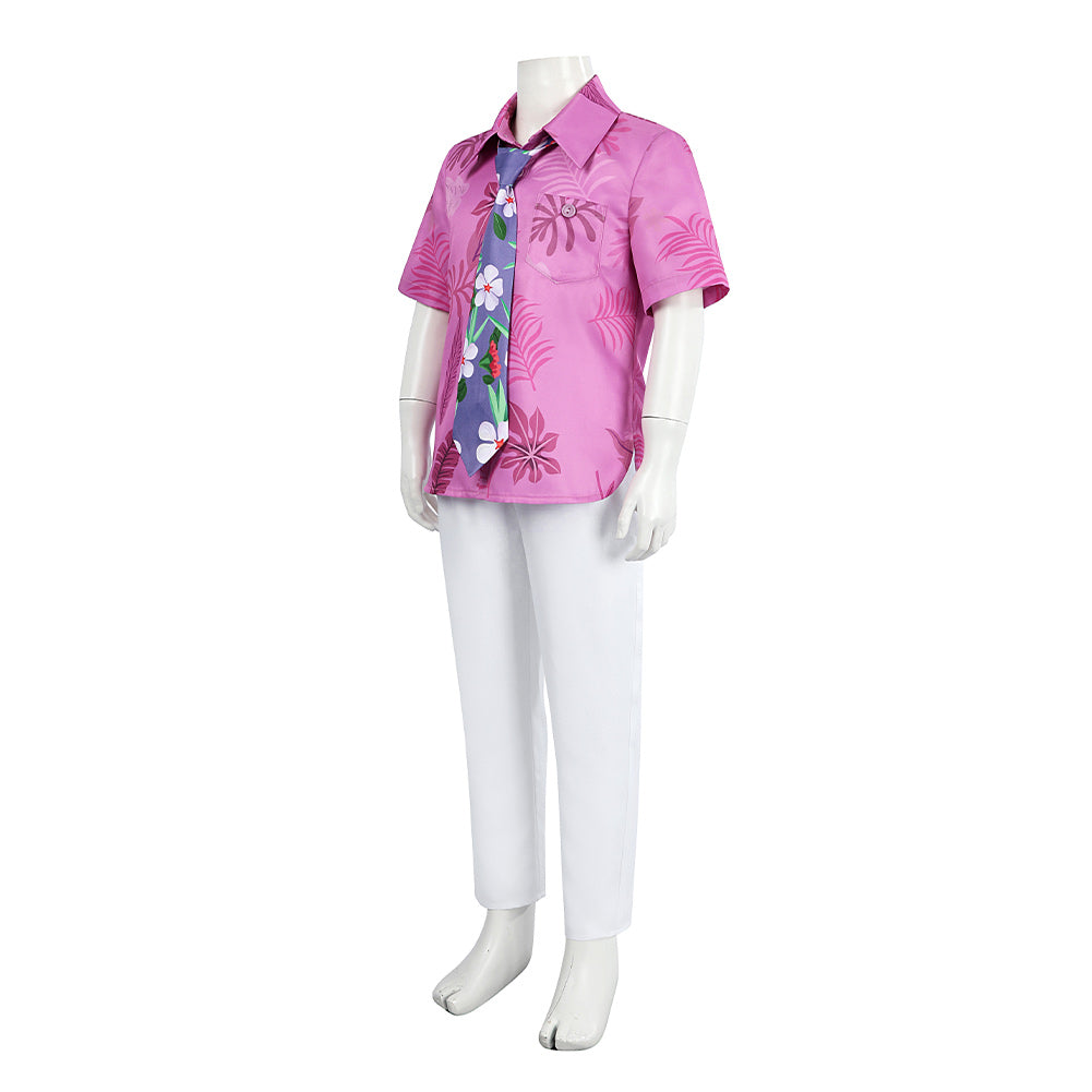 Enfant Zootopia 2(2025) Nick Wilde Chemise Rose Tenue Cosplay Costume