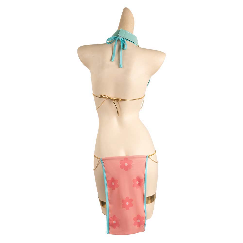 Fairy Tail Lucy Heartfilia Maillot de Bain Bikini Orange Cosplay Costume