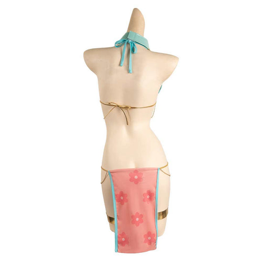Fairy Tail Lucy Heartfilia Maillot de Bain Bikini Orange Cosplay Costume