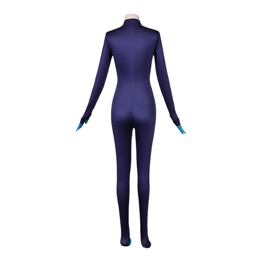 Femme Hazbin Hotel 2 Vox Combinaison Bleue Cosplay Costume