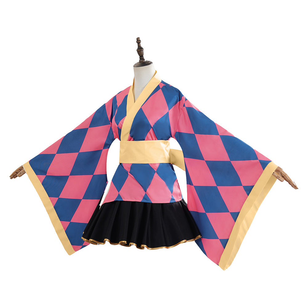 Femme Le Château Ambulant Howl Lolita Robe Bleue et Rose Cosplay Costume