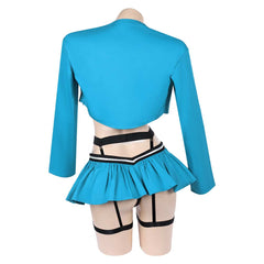 Femme Lingerie Sexy Bleue et Noire Cosplay Costume Carnaval