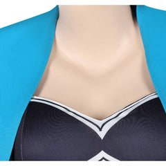 Femme Lingerie Sexy Bleue et Noire Cosplay Costume Carnaval
