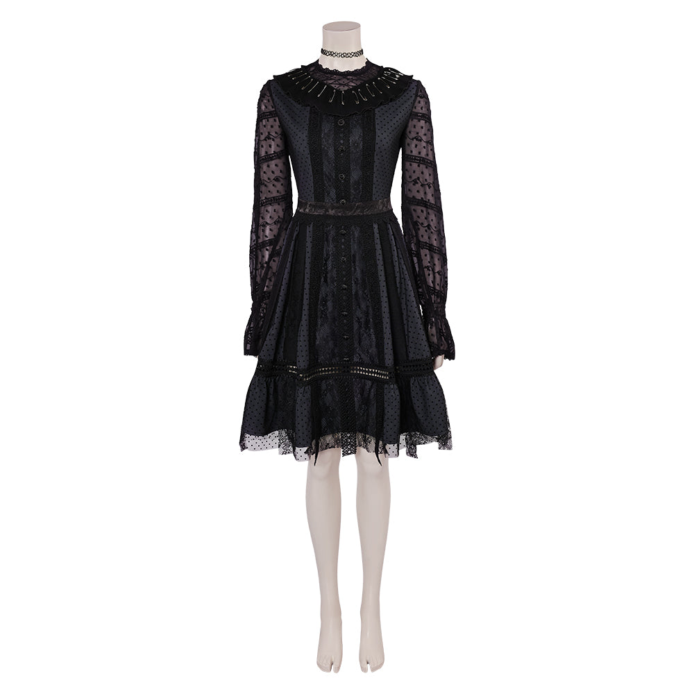 Film Beetlejuice 2(2024) Lydia Deetz Robe Noire Courte Cosplay Costume