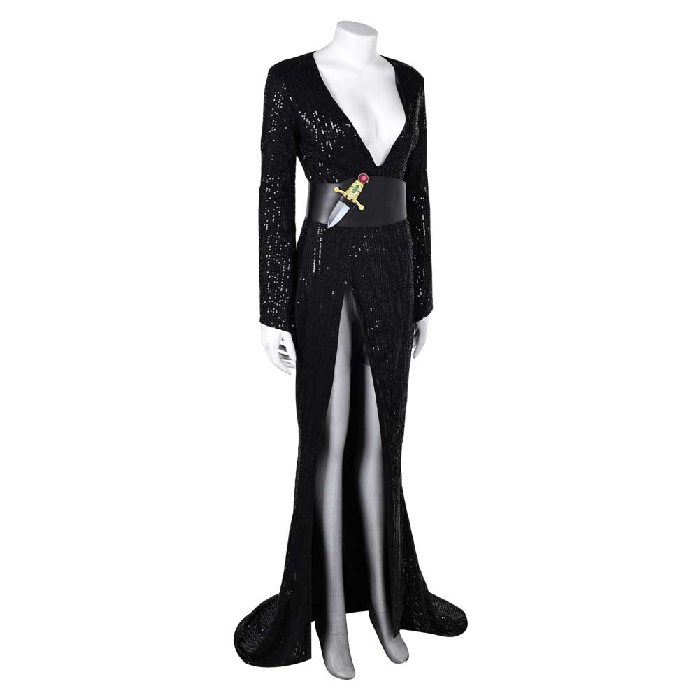 Film Elvira: Mistress of The Dark Elvira Robe Noire Cosplay Costume