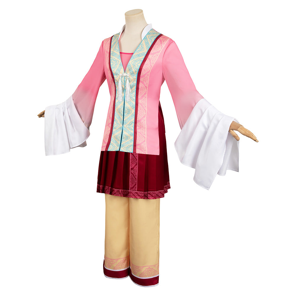 Film White Snake Baoqing Old Fox Tenue Rose Cosplay Costume