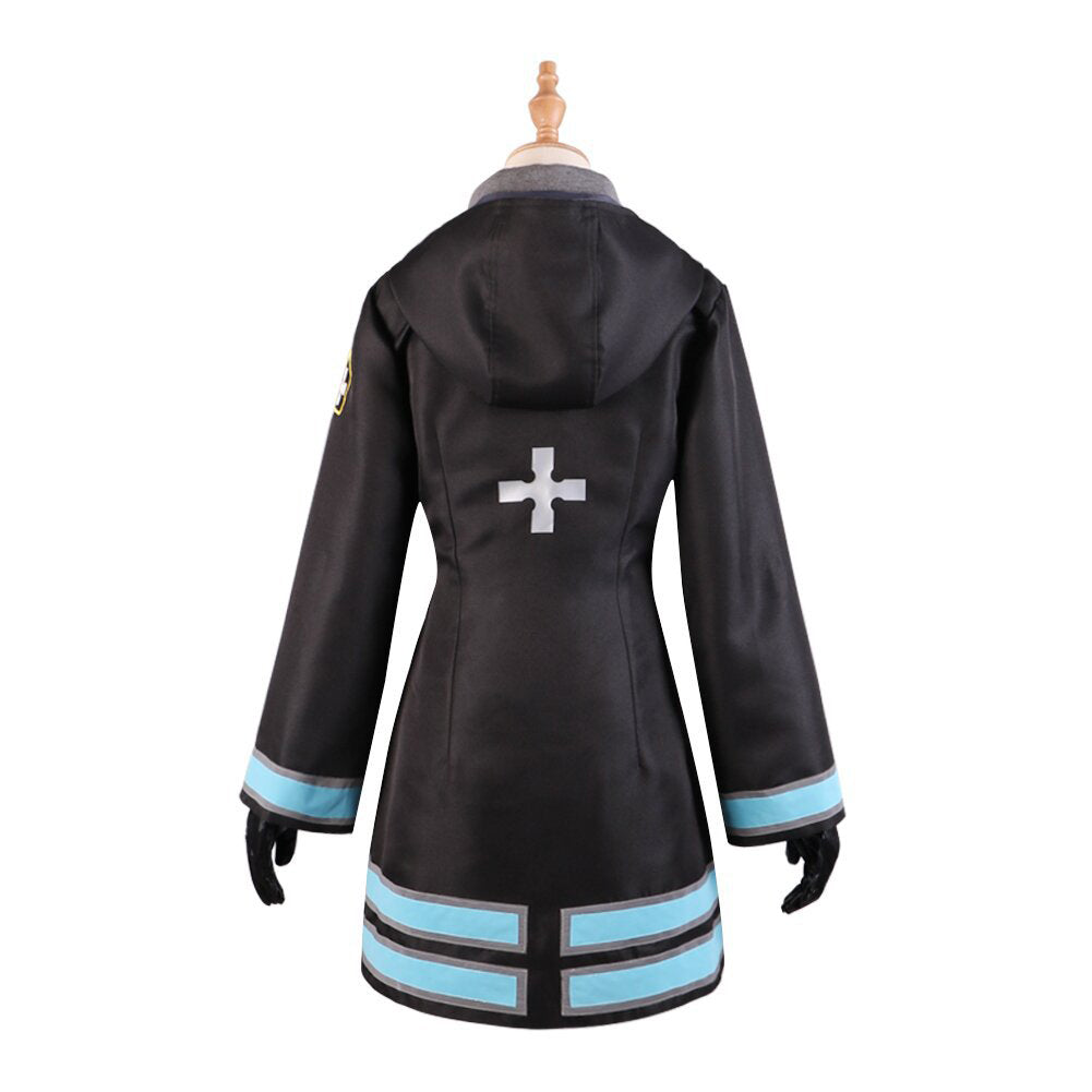 Fire Force Saison 3(2025) Maki Oze Tenue Noire et Violette Cosplay Costume