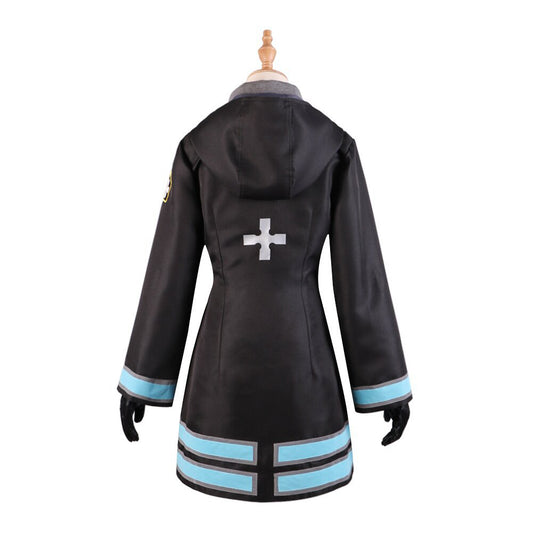 Fire Force Saison 3(2025) Maki Oze Tenue Noire et Violette Cosplay Costume