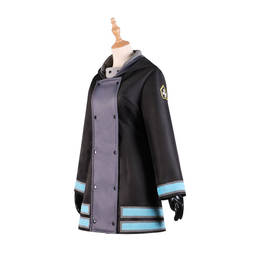 Fire Force Saison 3(2025) Maki Oze Tenue Noire et Violette Cosplay Costume
