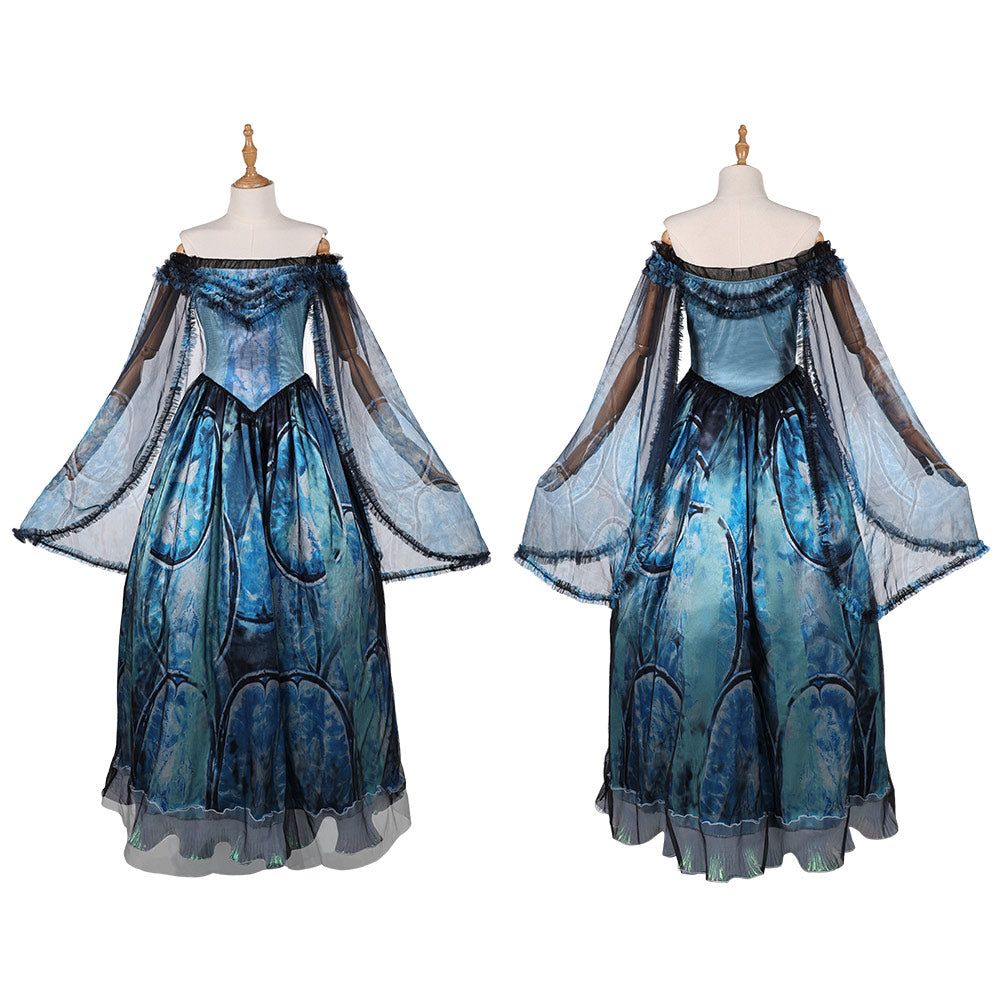 Frankenstein Elizabeth Robe Bleue Cosplay Costume