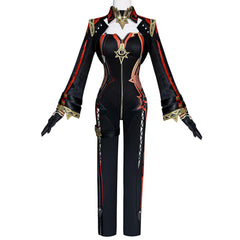 Cosplay Costume Mavuika Genshin Impact Jeu Cosplay Tenue Noire et Rouge Femme