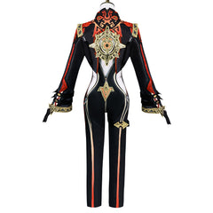 Cosplay Costume Mavuika Genshin Impact Jeu Cosplay Tenue Noire et Rouge Femme
