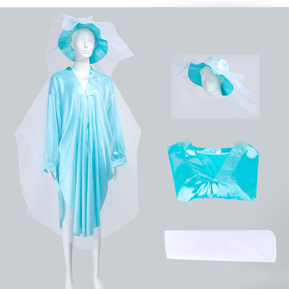 Haunted Mansion Ghost Bride Robe Bleue Cosplay Costume