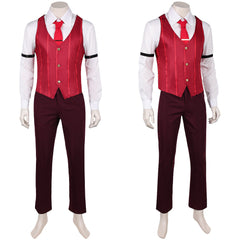 Hazbin Hotel 2(2025) Alastor Tenue de Gilet Rouge Cosplay Costume