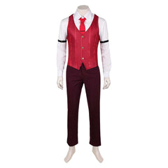 Hazbin Hotel 2(2025) Alastor Tenue de Gilet Rouge Cosplay Costume