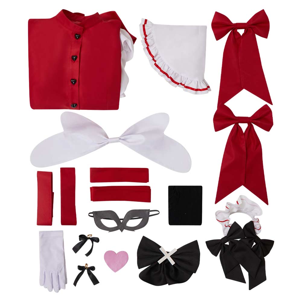 Hazbin Hotel 2(2025) Carmilla Carmine Ensemble Maid Robe Rouge Cosplay Costume
