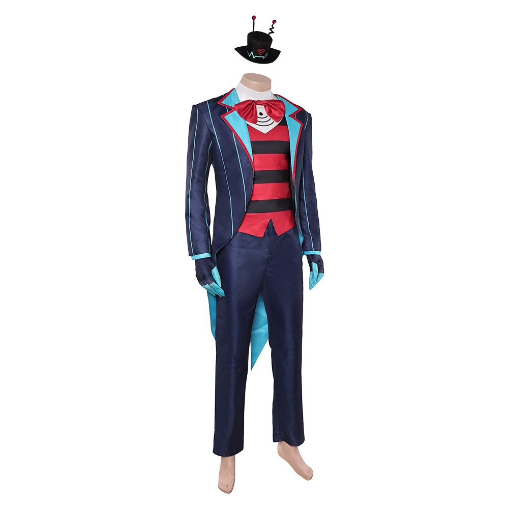 Hazbin Hotel 2‎(2025) Vox Tenue Imprimée Bleue Cosplay Costume