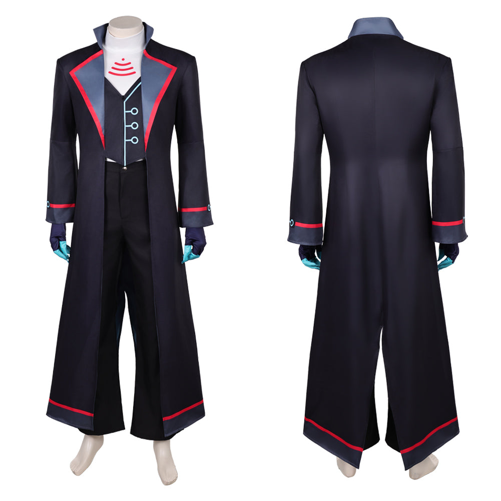 Hazbin Hotel Saison 2‎(2025) Vox Trench Long Noir Cosplay Costume