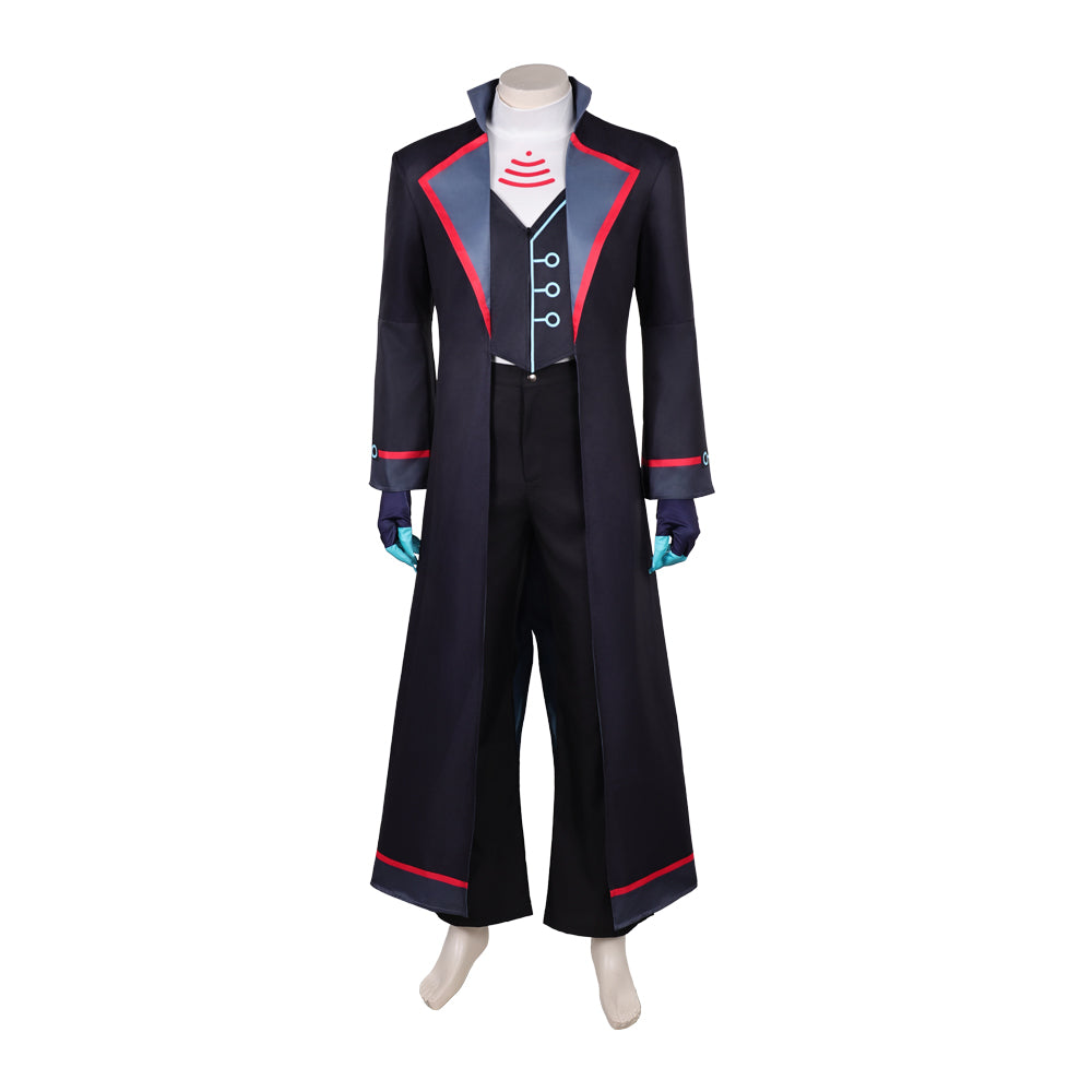 Hazbin Hotel Saison 2‎(2025) Vox Trench Long Noir Cosplay Costume