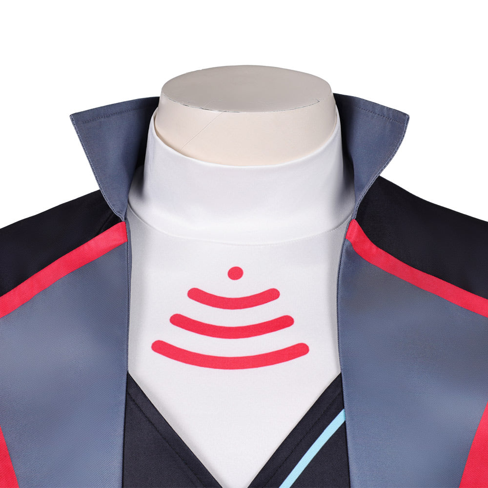 Hazbin Hotel Saison 2‎(2025) Vox Trench Long Noir Cosplay Costume