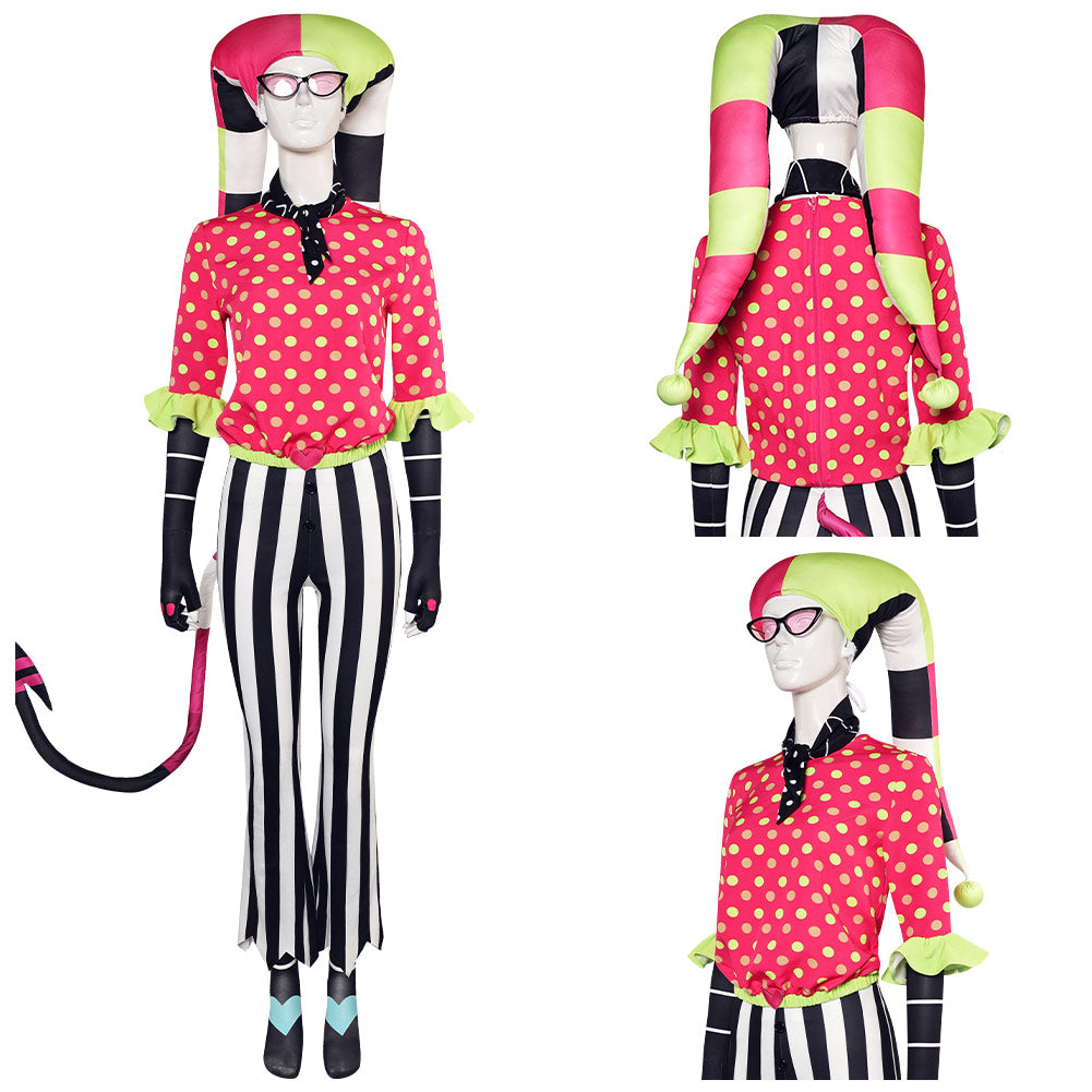 Helluva Boss 2 Fizzarolli Tenue Rouge à Pois Cosplay Costume